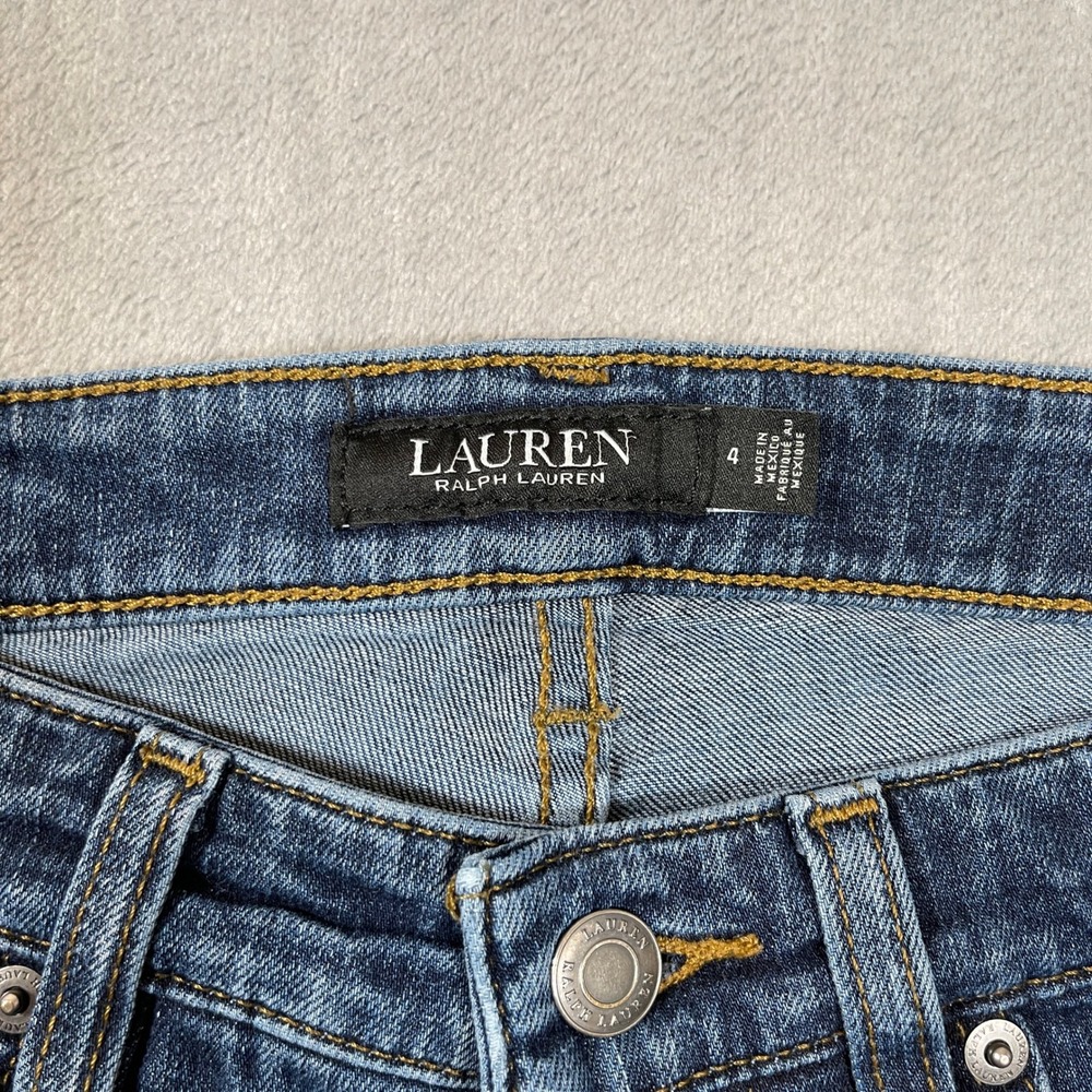 Lauren Ralph Lauren Womens Straight Leg Jeans Blue Medium Wash Size 4 29x30 - Picture 5 of 8